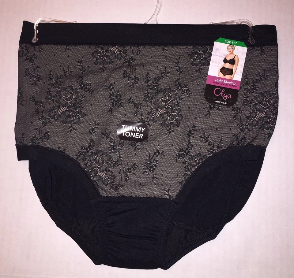 Olga Panties Light Shaping Briefs Lace Tummy Toner Slimming Shapewear GS2961P - Image 3 of 4