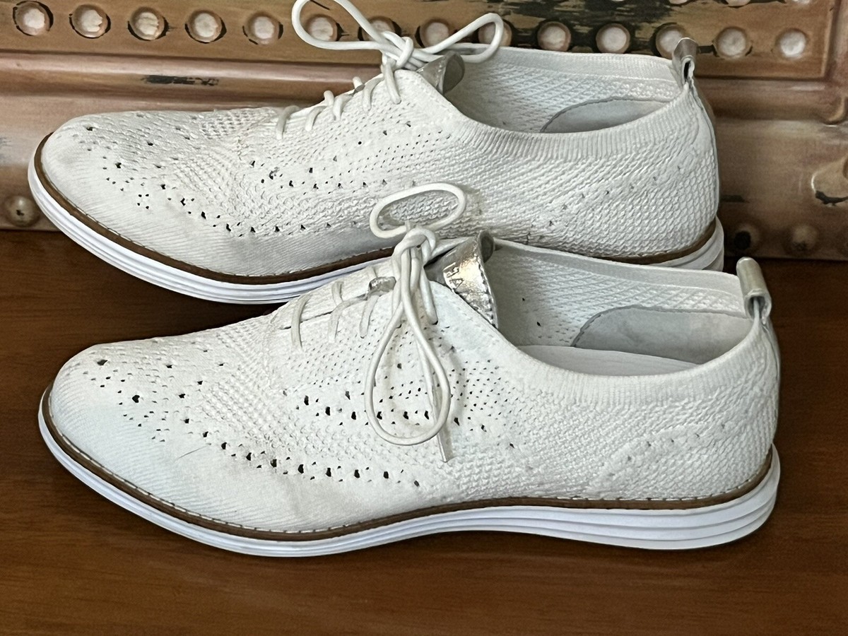 Cole Haan Original Grand Women's 9 B White Stitchlite Knit Cole Haan Original Grand Women's 9 B White Stitchlite Knit