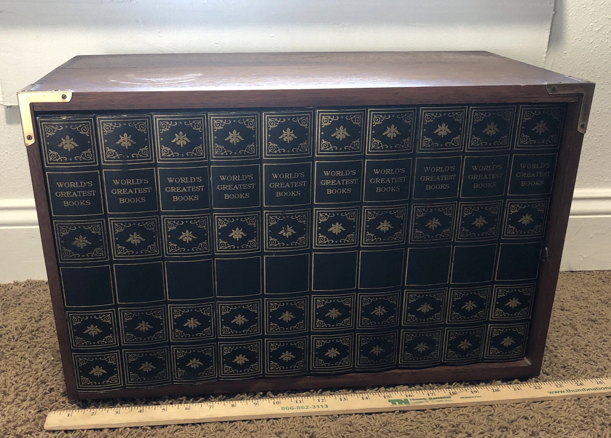 World s Greatest Book Hidden Bar Revolving Antique Prohibition Liquor Cabinet Wo