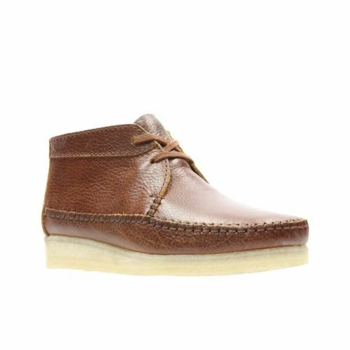Clarks Originals Mens ** Wallabees Weaver Tan Lea Boots - DeadSTock ** UK 6,7 G