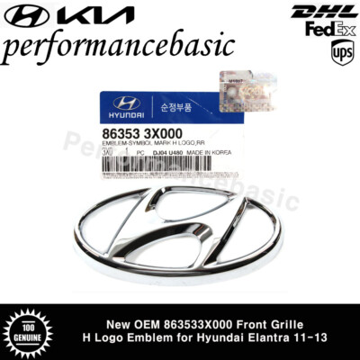 New OEM 863533X000 Front Grille H Logo Emblem for Hyundai Elantra 11-13