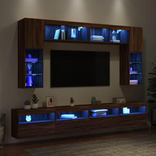 Wohnwand mit LED-Leuchten| Anbauwand | Schrankwand | TV-Möbel | versch. Farben - Bild 1 von 8
