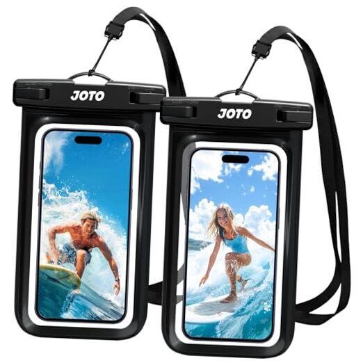 2 Pack Waterproof Phone Pouch, IPX8 Underwater Phone Case for Swimming Black