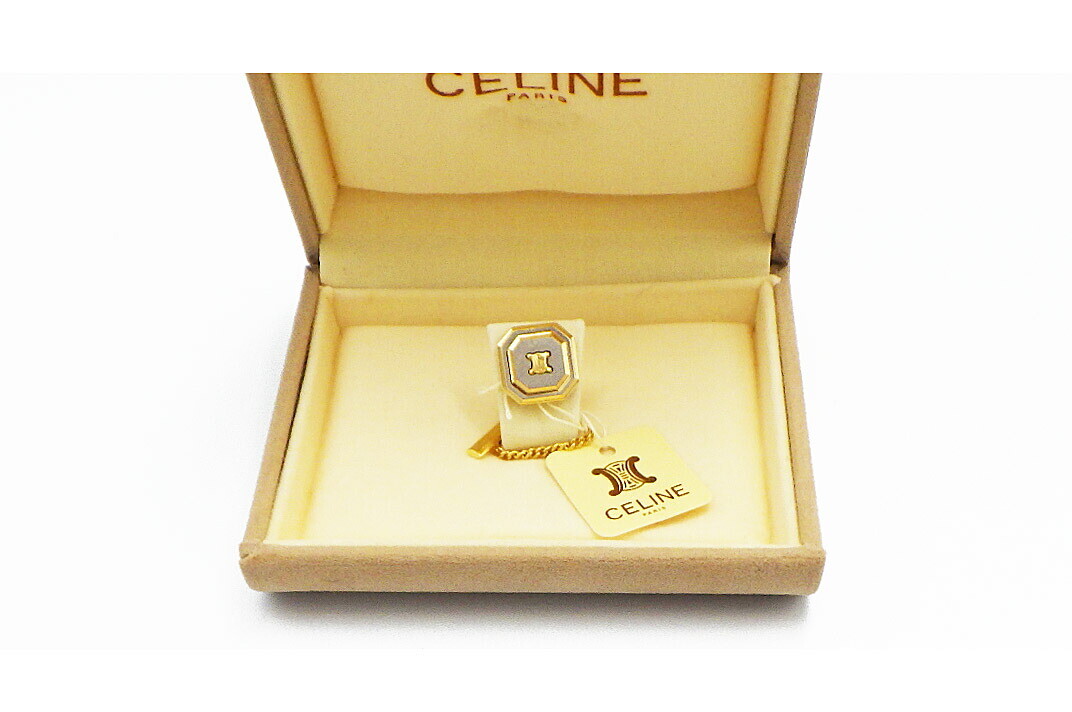 Celine Givenchy 4 C Tie Pin Cufflinks Pinky Ring 3 Piece Set Celine Givenchy 4 C Tie Pin Cufflinks Pinky Ring 3 Piece Set