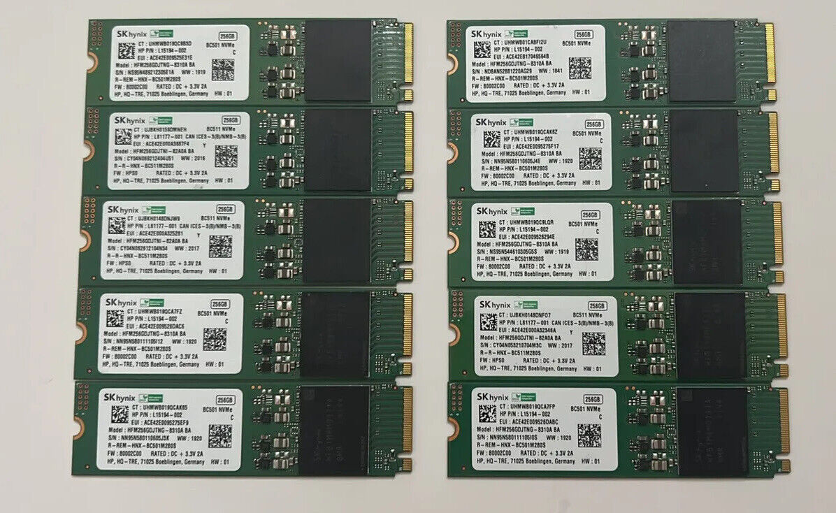 SK hynix HFM256GDJTNI-82A0A 256GB, NVME, M.2 Internal SSD SK hynix HFM256GDJTNI-82A0A 256GB, NVME, M.2 Internal SSD