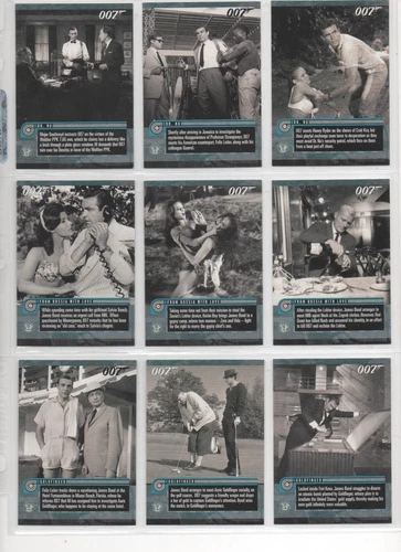 JAMES BOND MISSION LOGS FULL 66 CARD BASE SET