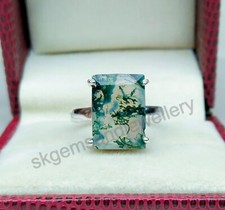 Moss Agate Ring 925 Sterling Silver Ring Gemstone Ring Fine Ring All Size