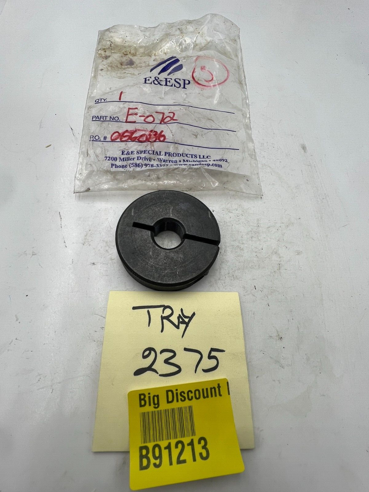 E&ESP E-072 Taper-Lock Bushing Black