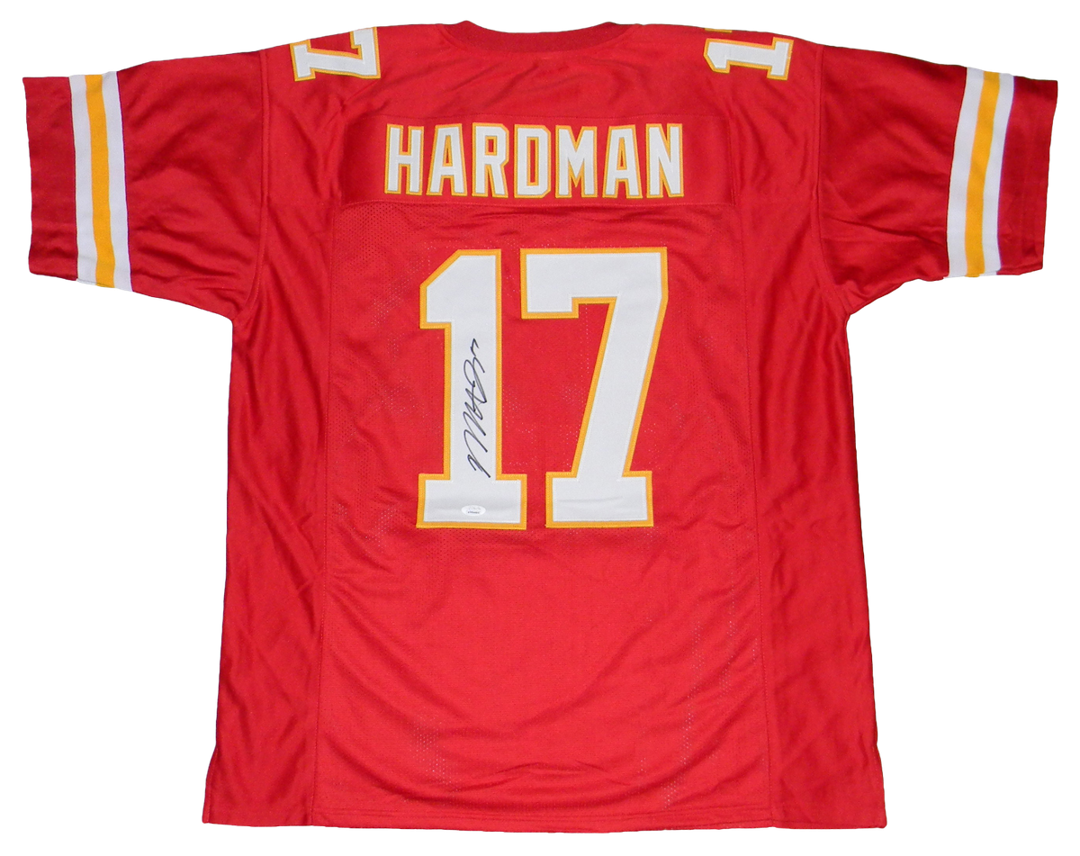 MECOLE HARDMAN AUTOGRAPHED SIGNED KANSAS CITY CHIEFS #17 RED