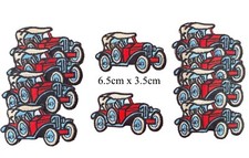 10 x Vintage Car Transportation Iron-On Motif Patch Child / Adult Job Lot