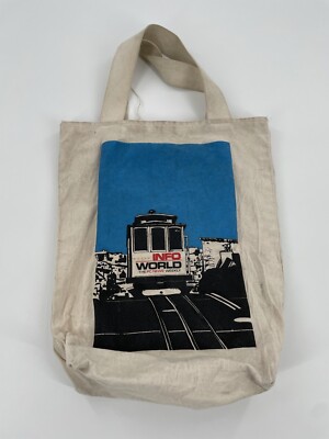 Vintage 1985 MacWorld Tote San Francisco Info World PC News Apple Rare Original