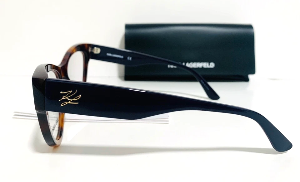 KARL LAGERFELD KL6065 215 HAVANA BROWN CAT EYE AUTHENTIC EYEGLASSES RX 53-18-140 - Image 4 of 4