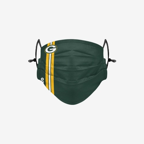 GREEN BAY PACKERS 2020 SIDELINE FACE MASK COVER STRIPE BY FOCO FREE ...
