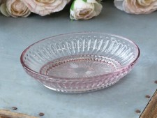 Chic Antique Seifenschale Glas mit Perlenkante Rosa Vintage Shabby Seife Bad