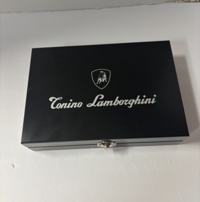 Tonino Lamborghini 5 Pc Wine Tool Gift Set Wooden Box NEW