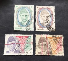 Pakistan 1989-1994 - 4 used stamps - Michel No. 752, 754, 911, 913