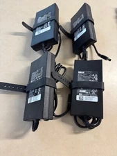 Lot of 4x Dell 130W 19.5V 6.7A Laptop AC Adapter Charger & Power Cords 7.4mm Tip