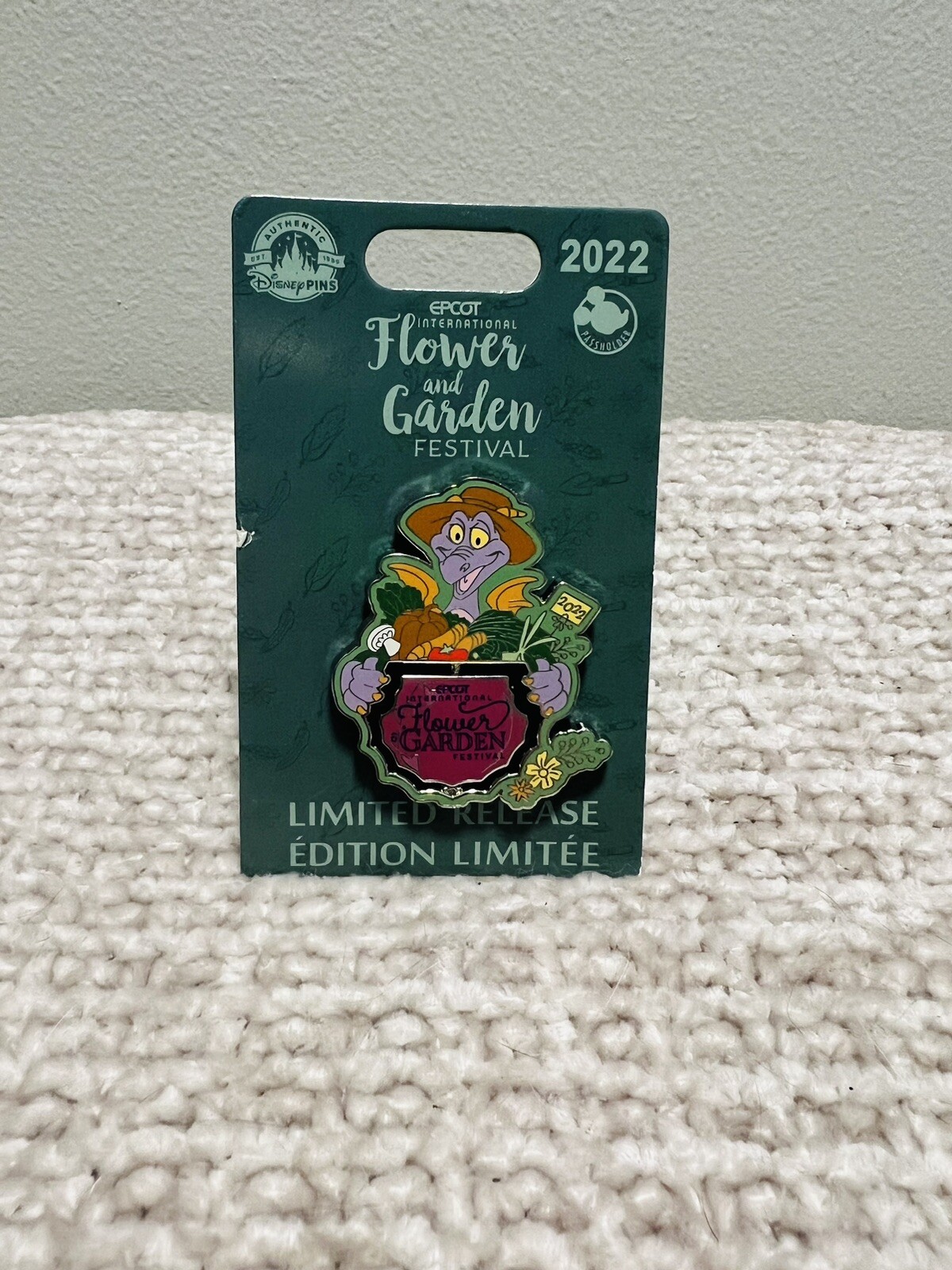 Disney WDW Flower and Garden Festival 2022 Limited Release Figment Pin