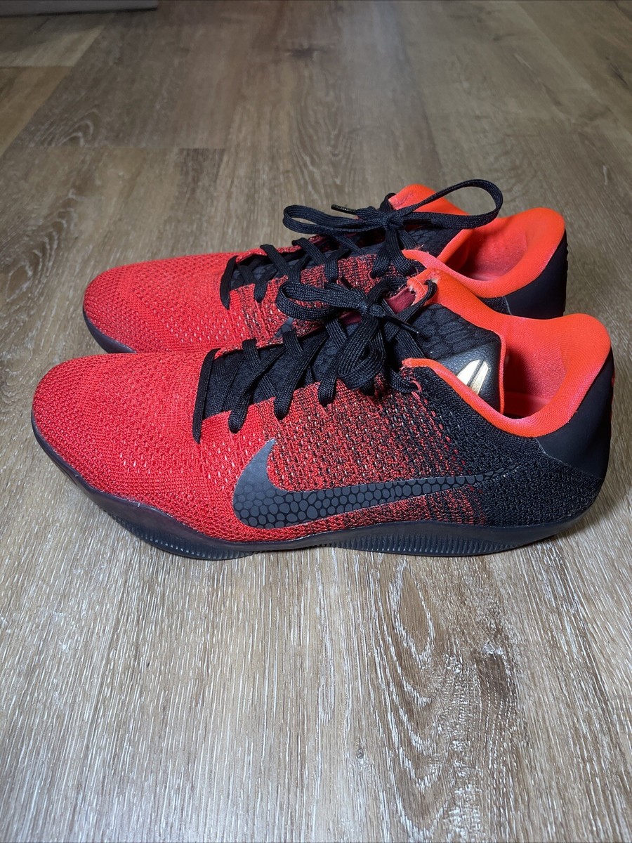 nike kobe 11 achilles heel mens size 11.5 shoes red athletic