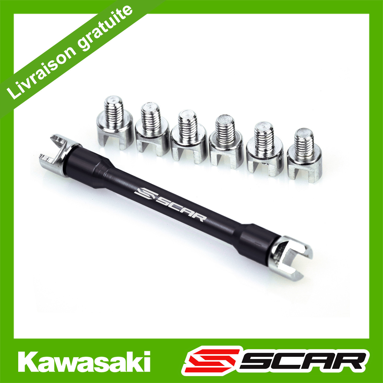 Clé à rayons universelle pour éviter la casse des roues de Kawasaki KX 250 SCAR