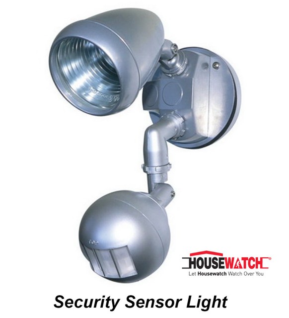 Silver Security Floodlight With Motion Sensor 100w G9 240v Wall Or Ceiling Mount