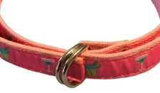 Douglas Paquette Preppy Pink Martini And Cocktails Belt Adjustable D Rings L