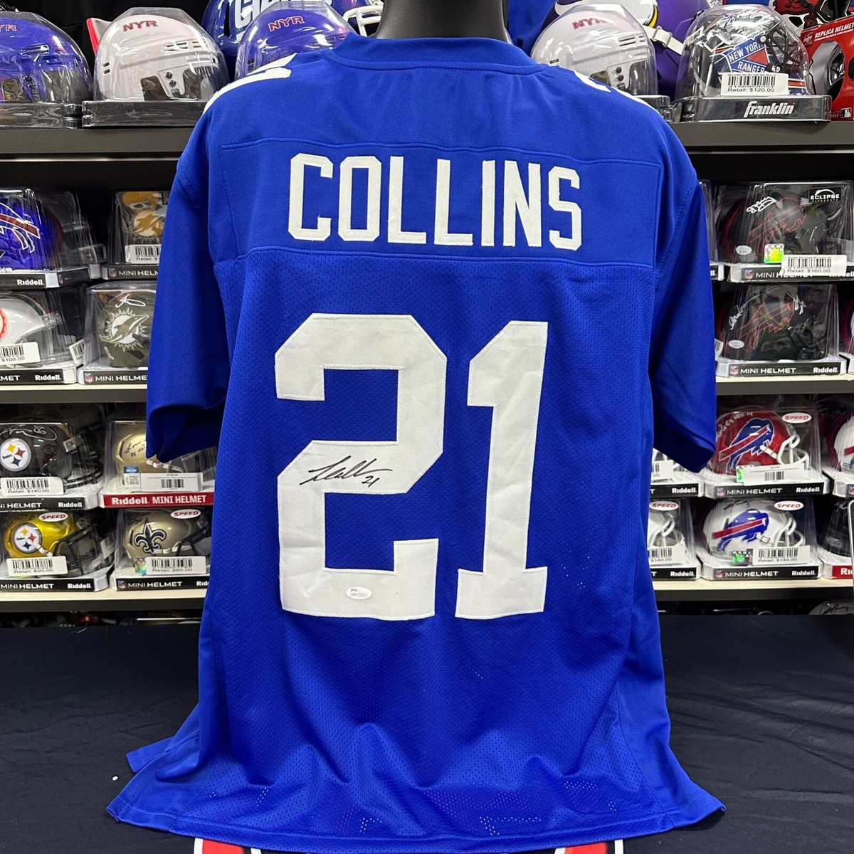 Landon Collins Signed New York Giants Autographed Blue Jersey JSA