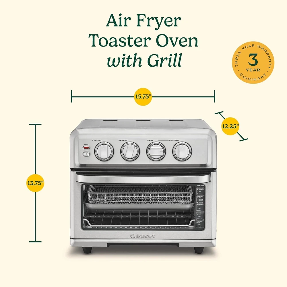 7-in-1 Air Fryer Toaster Oven with Bake Broil Grill & Keep Warm Functions
