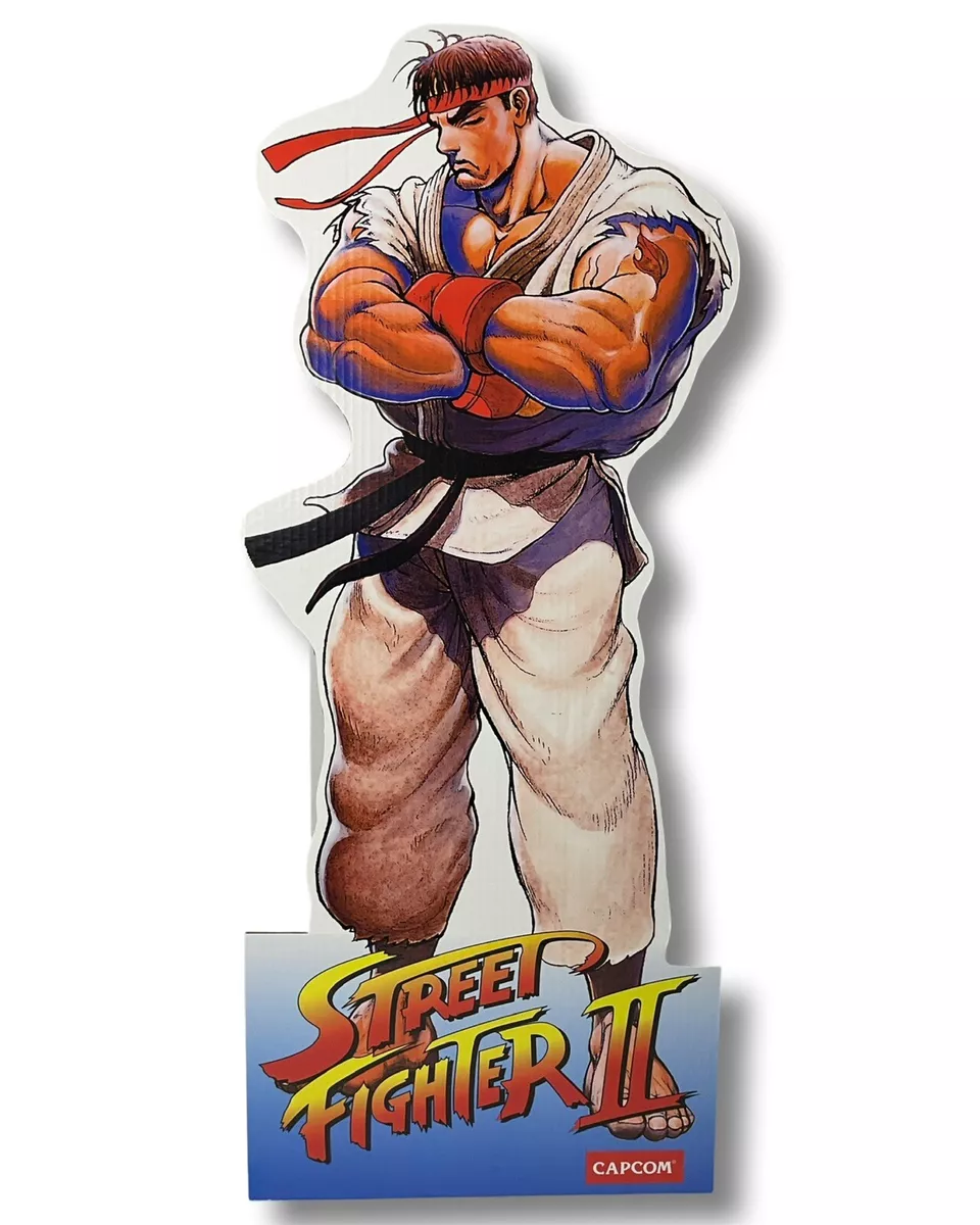 Street Fighter 2 II RYU Standee 18x46” Promo-Like capcom