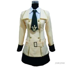 Anime Code Geass Shirley Fenette Cosplay Costume Set Pale Yellow Uniform Women