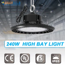 240W UFO Led High Bay Light Commercial Warehouse Factory Shop Fixture 5000K IP65