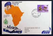 CONGO Scientific River Exploration Special Cover SEE BELOW NR348