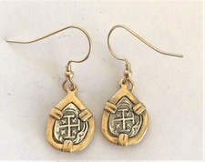 Pendientes Moneda ATOCHA GP Más Plata de Ley 925 Joyería Tesoro Hundido