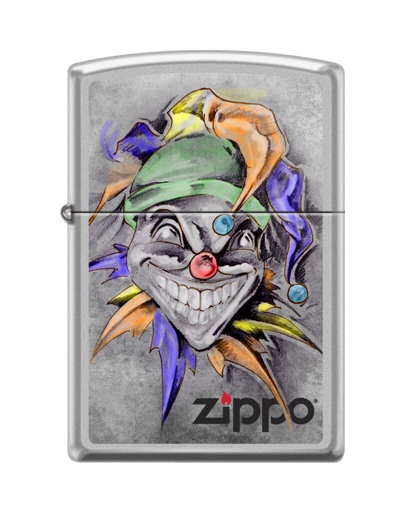 Zippo 82048 clown creepy zippo joker jester evil Lighter