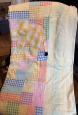 Vintage Handmade Baby Quilt With Raised Elephants