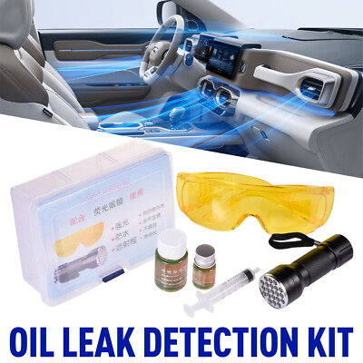 Oil Leak Detection Set UV Dye Leak Detector Tool For Fluorescent Agent Syringe5P