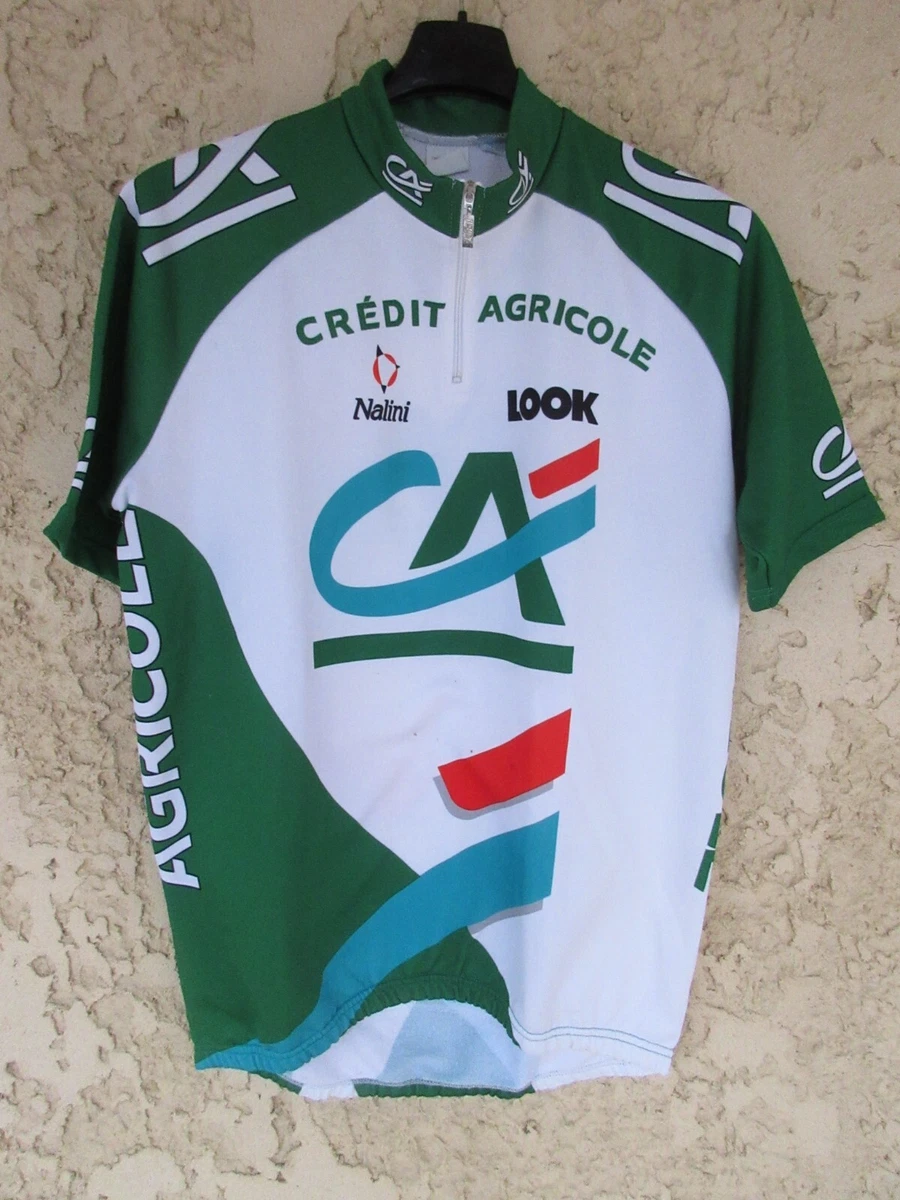 Crédit Agricole Z Vêtements Yellow Vintage Short Sleeve Cycling Jersey