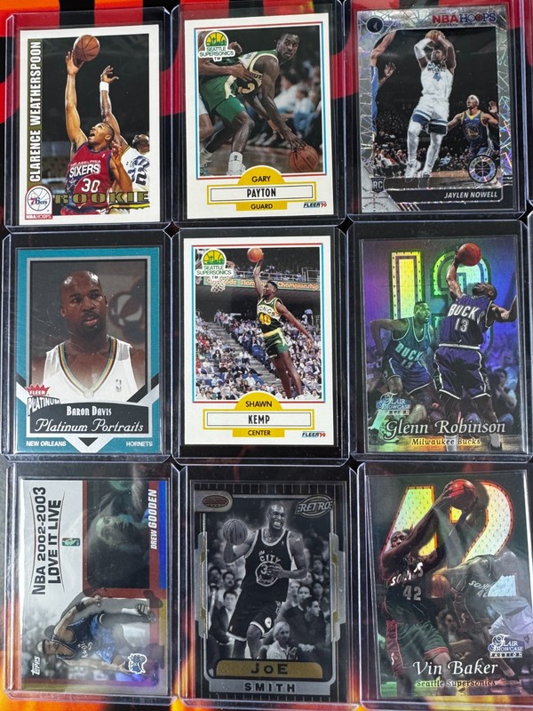 Mixed NBA Lot 1989 - 2000 Rookies and Stars Mixed Lot of 15