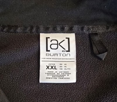 Burton [ak] 457 Polartec Fleece Jacket Mens JPN XXL US XL Black