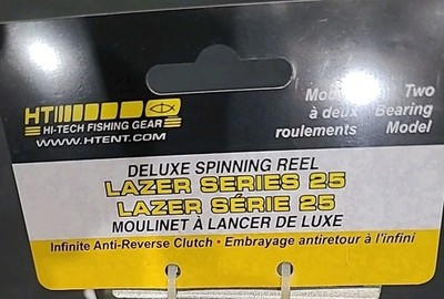 HT Lazer 25 Spinning Reel 5.1:1 Pre-Spooled 6 LB Line HZF-25 - RH or LH Retrieve