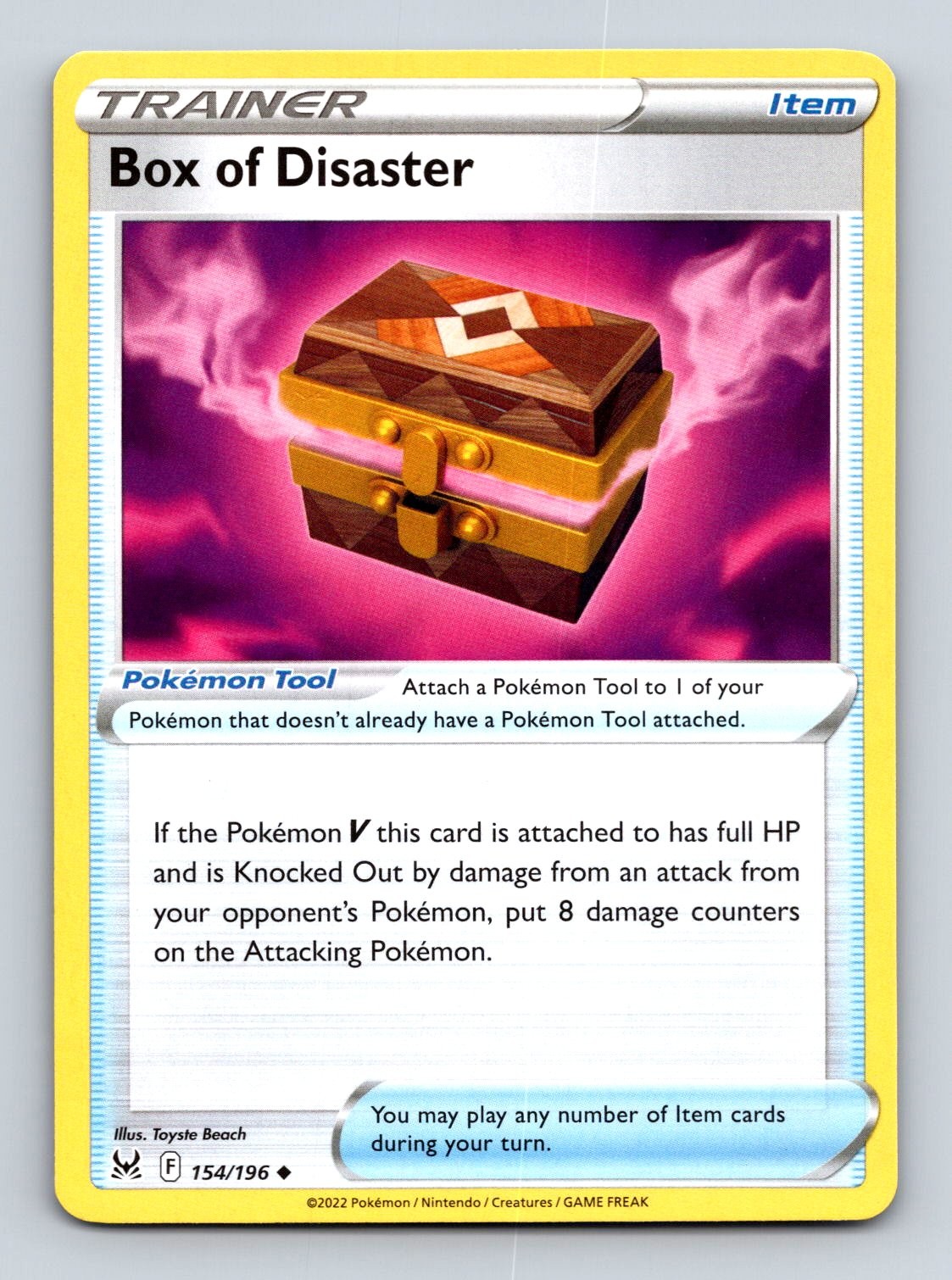 BOX OF DISASTER 154/196 UC LOST ORIGIN POKEMON NM