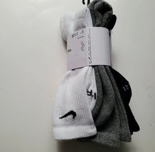 Nike Dri-Fit Everyday PLUS 3-pair Crew socks 3pk sport Socks Size L Multicolor