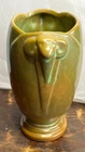 Frankoma Pottery Ada Clay Ram's Head Vase #38 Prairie Green Glaze Made in USA