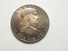 1960 Franklin Half Dollar, nice details, toning