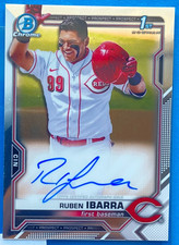 RUBEN IBARRA (1) 2021 1st Bowman Draft Chrome Prospect Auto REDS Rookie CDA-RI