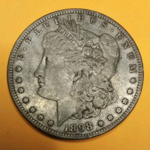 1898-S Morgan Silver Dollar $1 90% Silver San Francisco Mint Circulated Fine