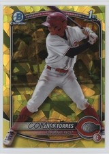 2025 Bowman Chrome Sapphire Prospects Yellow 23/75 Enry Torres #BCP-168 16z7