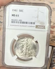 1941 Walking Liberty Half Dollar NGC MS61