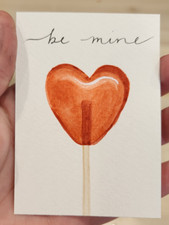 ACEO Acquerello Quadro San Valentino 2,5”x 3,5” di Colleen Bingham