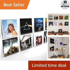 Vinyl Record Wall Mount Shelves 12 Inch Holder 8 Pack for Home Decor